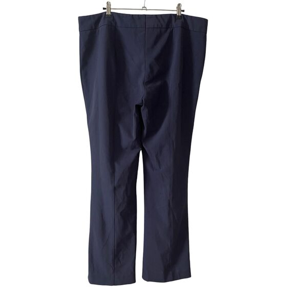 Escada EUR 46 US 16 Trousers Dark Blue Navy Seam Pants Stretch Wide Leg - Picture 13 of 16